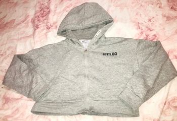 Veste crop couleur grise taille xs (156)