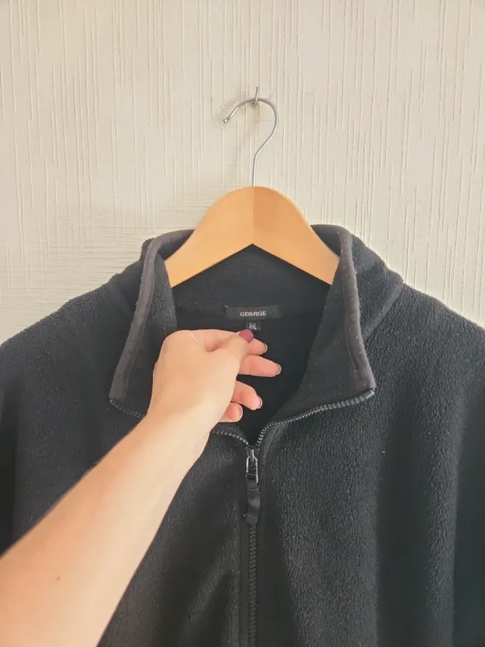Veste polaire zippée noir George XXL - photo numéro 2