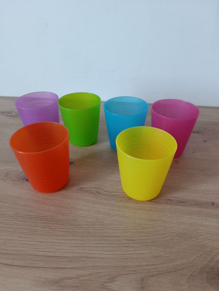 lot de 6 gobelets plastique colorés - photo numéro 4
