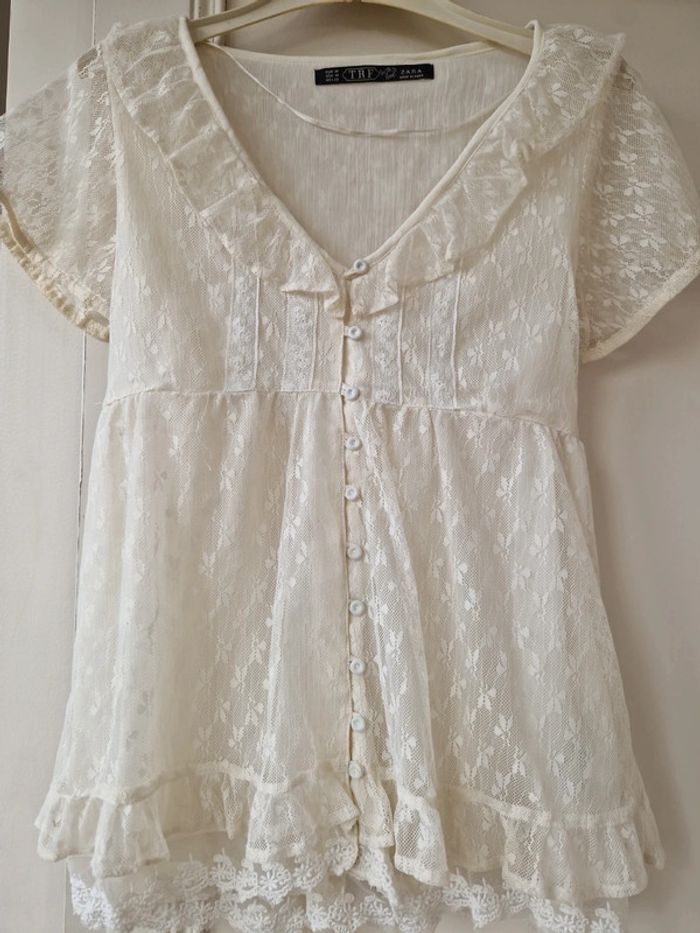 Blouse en dentelle Zara - photo numéro 3