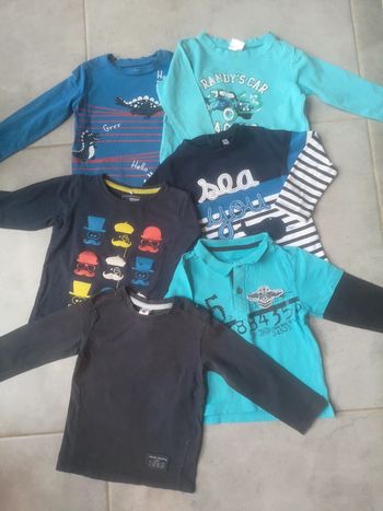 Lot 6 Tee-shirt manches longues 2 ans