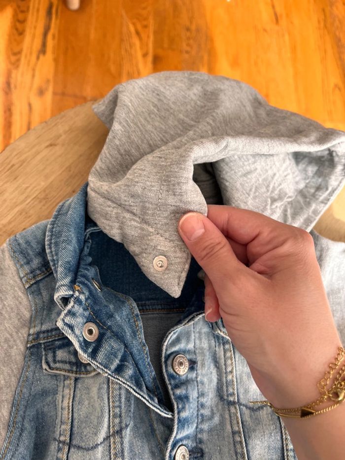 Veste en jean H&M 6/9 mois - photo numéro 4