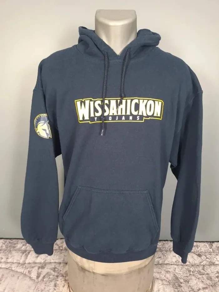 sweat a capuche / Hoodie gildan universitaire - taille L - homme - bleu foncé (319)
