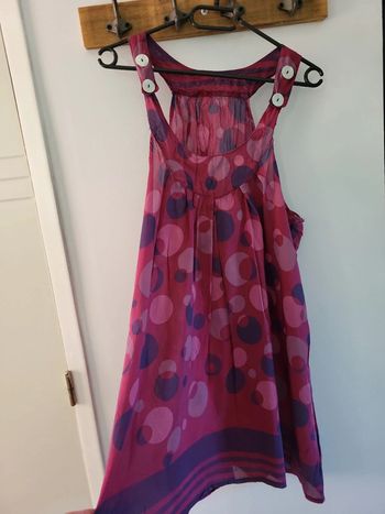 Robe à pois violet rose taille L 40