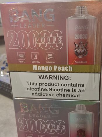 Boite 10 Vape 20 000 mangue pêche