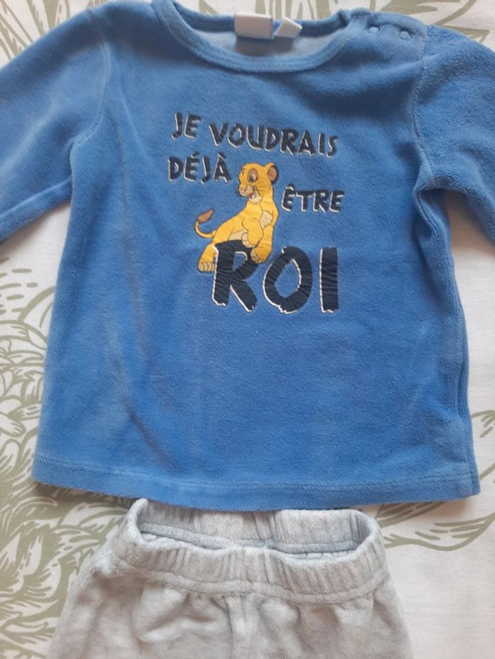 Pyjama 2 pièces roi lion 6mois - photo numéro 2