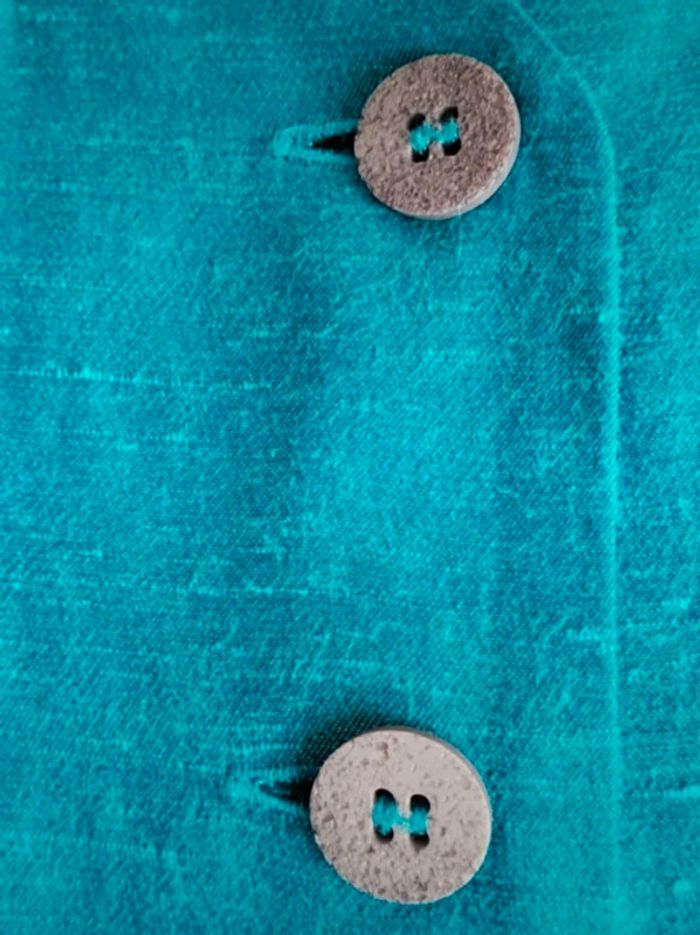 Ensemble tailleur chic et vintage années 80 haut et jupe bleu - photo numéro 10