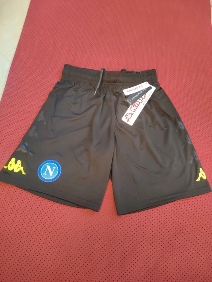 Short de foot Napoli, Kappa Authentique Officiel taille enfant 10ans, Neuf
