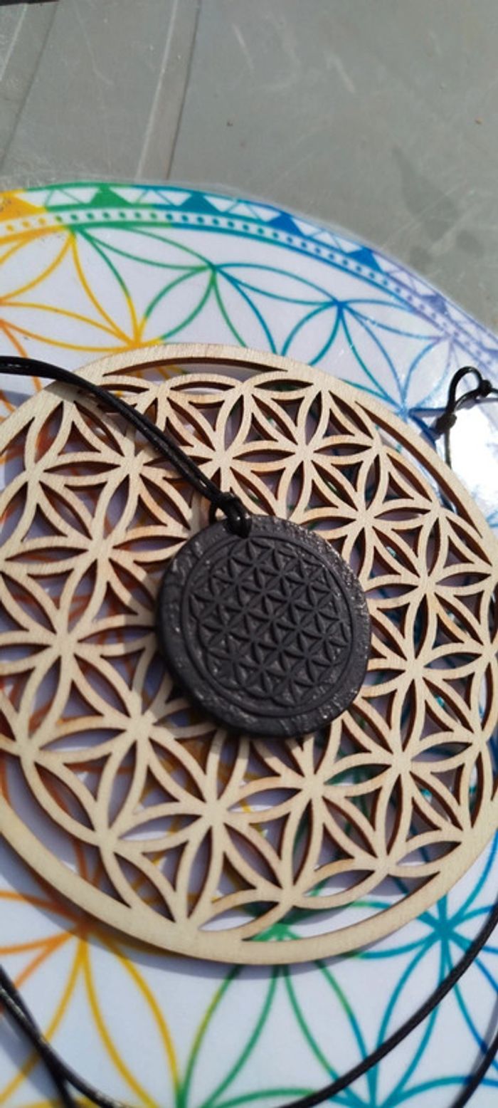 Collier d'énergie💥en pierre Shungite naturel. - photo numéro 4