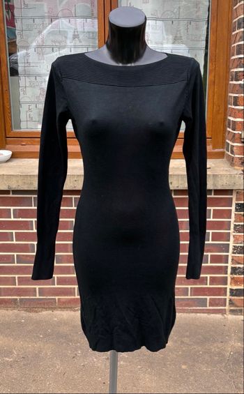 🖤 Robe noire col bateau – Taille unique (34-40)