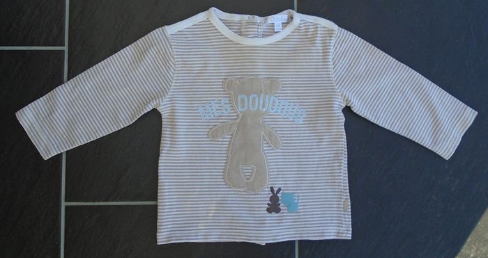 Tee shirt manches longues garçon 9 mois