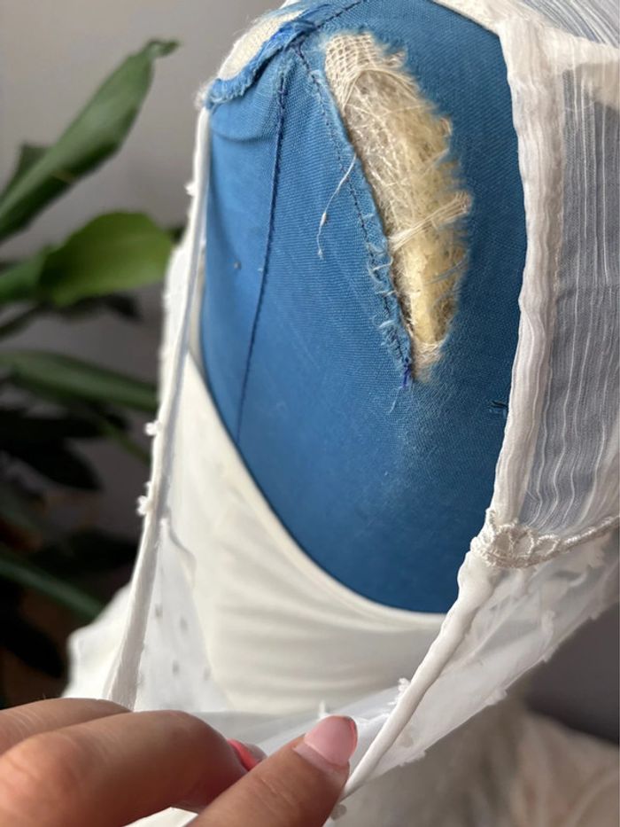Haut Morgan - fluide en dentelle - crème/blanc - taille 36/S - en très bon état - photo numéro 5