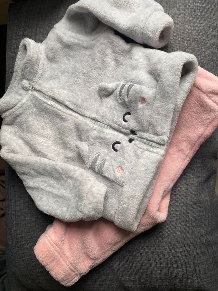 Ensemble veste + pantalon pilou bébé 18m Tex