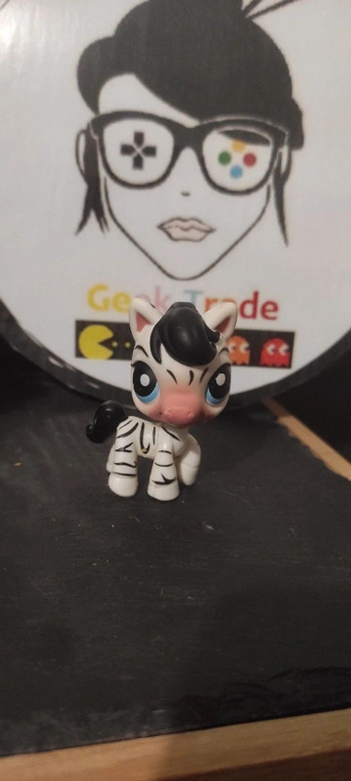 Littlest Petshop LPS Pet Shop 392 Zèbre Zebra Authentique Authentic Noir Blanc