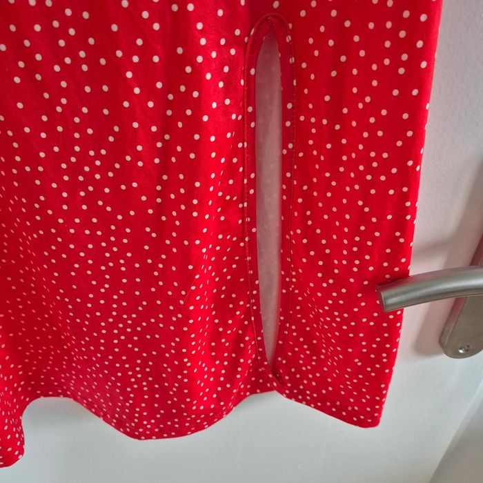 Robe rouge à pois blanc manches courtes neuve - Shein - Taille M : 38 - 40 - photo numéro 5