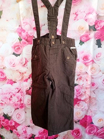 Pantalon bretelles 12 mois