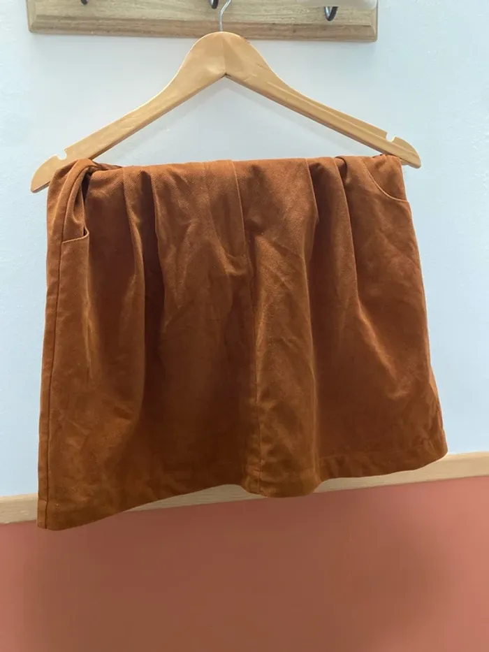 Jupe marron velours camaieu - photo numéro 4
