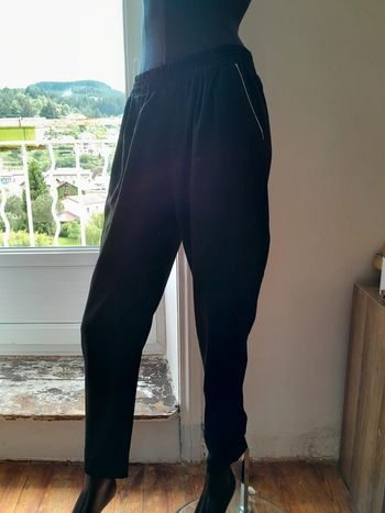 Pantalon fluide noir poches taille 38 taille élastique