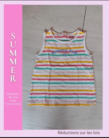 Débardeur rayé 🦄 Taille 36 mois