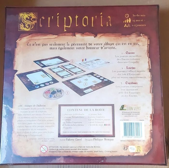 Scriptoria - Jeu de société sous emballage - Prix Ferme - photo numéro 2