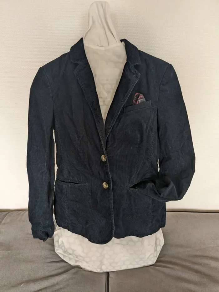 Veste Esprit simili velours - Marine.