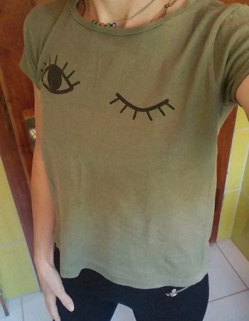 T-shirt femme vert kaki Jennyfer