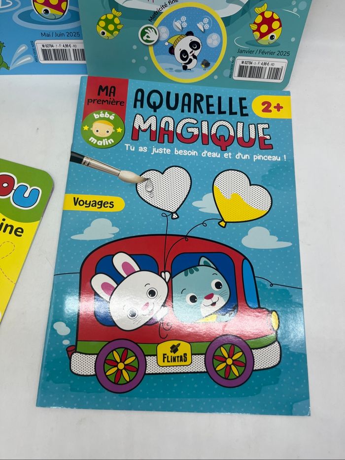 Lot de 4 livres d'activités Magazines Bout chou Mon premier magazine Motricité et aquarelle magique Neuf . - photo numéro 5