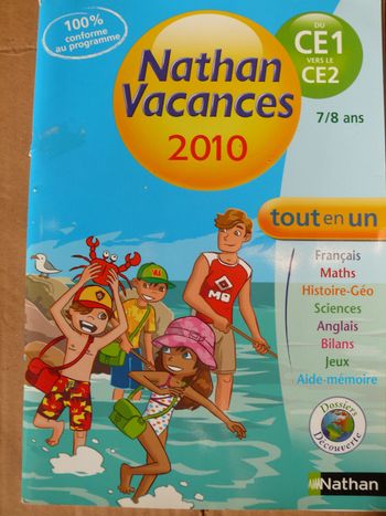 Cahier de vacances du CE1 vers le CE2