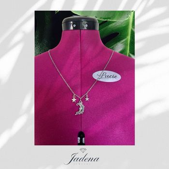 Collier argent lune