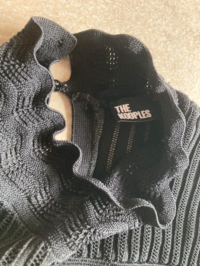 The kooples Top manches longues femme FPUL27024 bla01 taille 1 S col montant - photo numéro 4