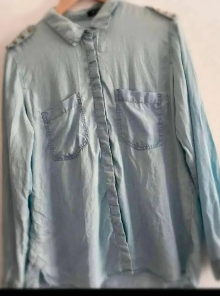 Chemise femme bleu clair – Taille M - photo numéro 3