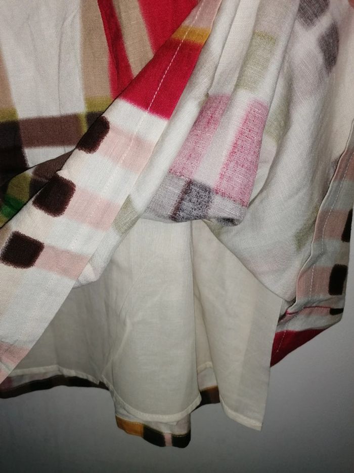 Jupe imprimé lin viscose coton 48 Tex - photo numéro 3