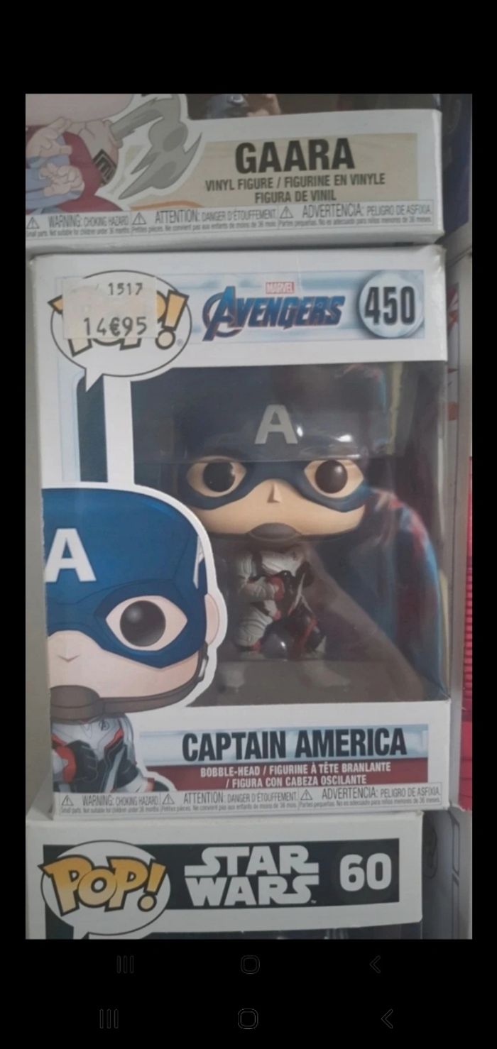 Figurine pop capitaine américa
