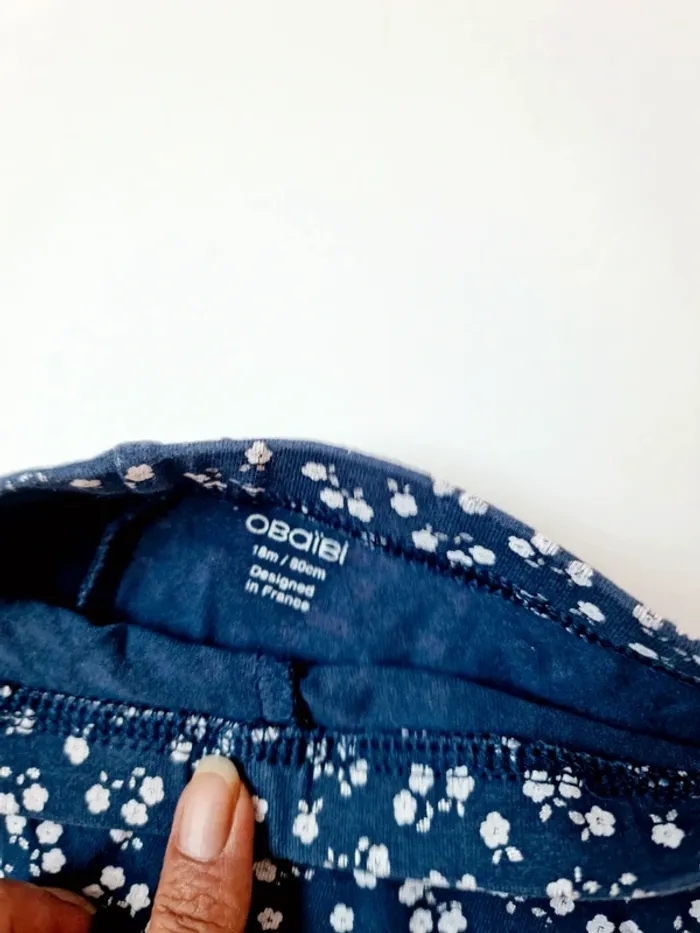 Legging fleuri marine - photo numéro 2