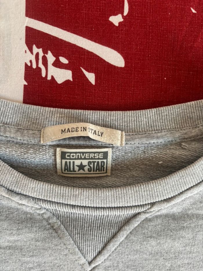 Sweat Converse gris made in italy taille - photo numéro 4