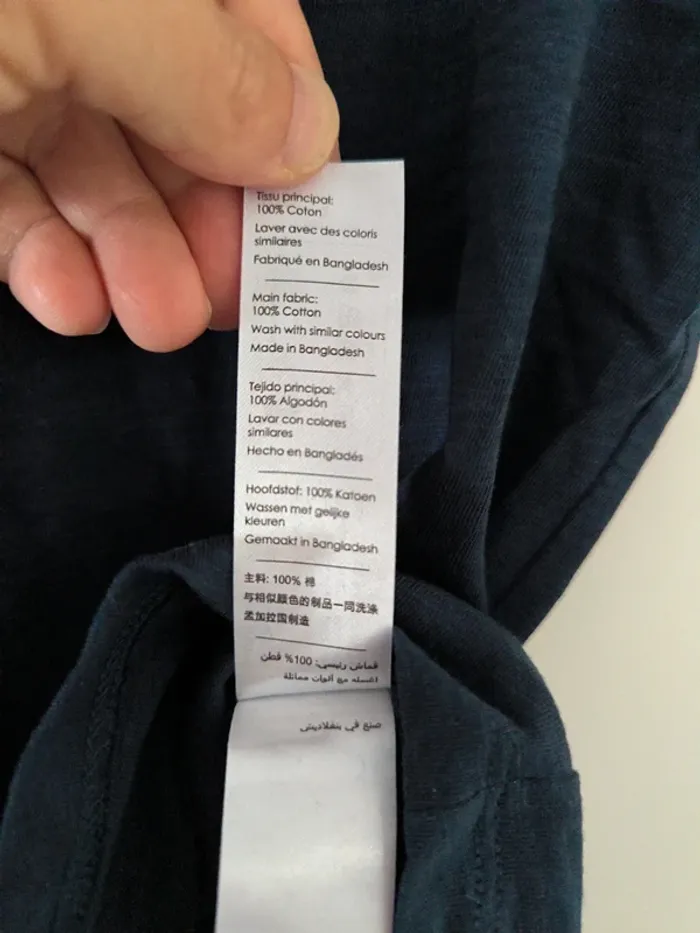 t.shirt bleu marine. Cache-cache. Taille L - photo numéro 4