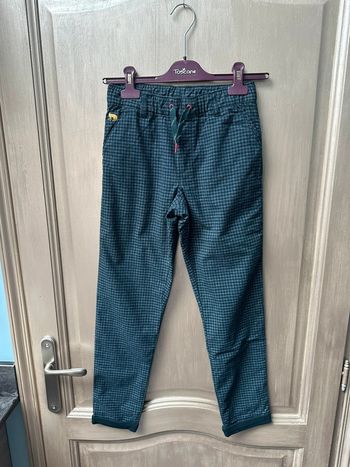 Pantalon à carreaux vert foncé sergent major 11 ans