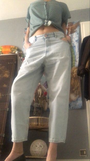 Jean délavé mom 40