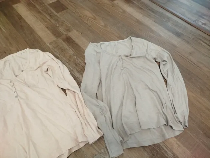 Haut manche longue col avec boutons