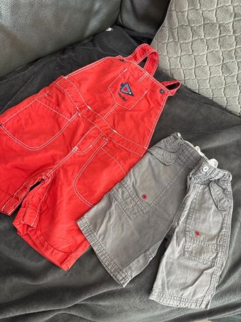 Salopette + short Obaibi en 18 mois