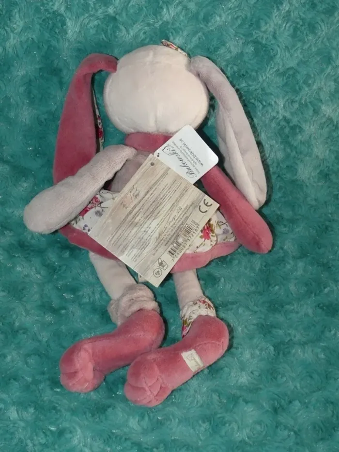Doudou lapin rose Bukowski 31 cm 🐰 Neuf - photo numéro 3