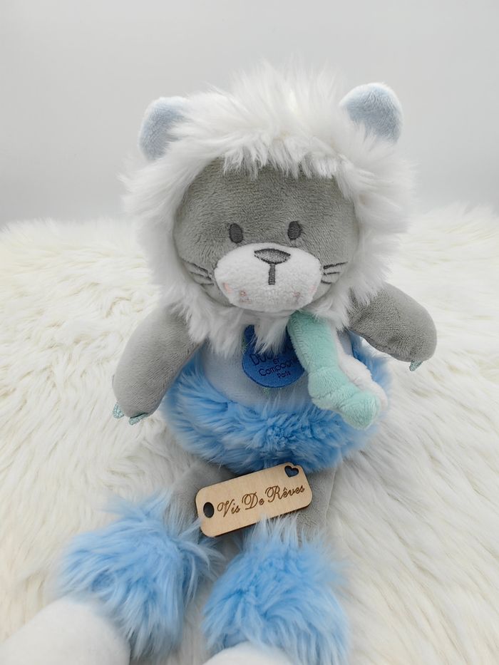 Doudou pantin Lion Artik'Cool bleu et blanc DC3373 Doudou et Compagnie - photo numéro 2