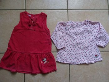 ensemble velours milleraies robe et blouse