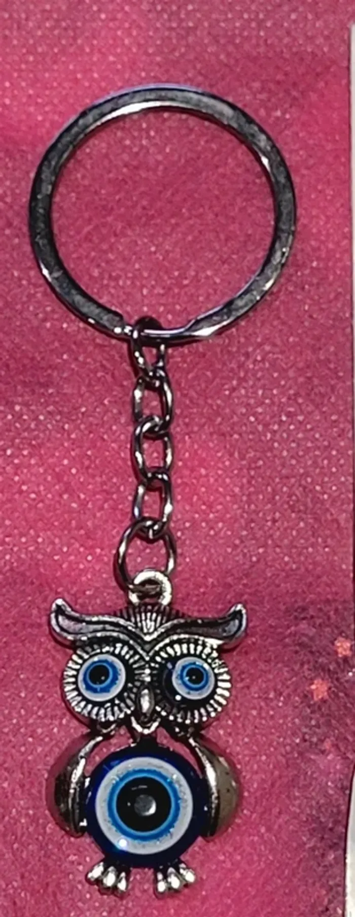 Lot de deux porte-clés hiboux oeil porte-bonheur - photo numéro 5