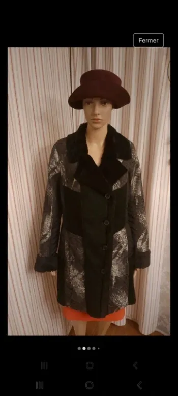 Manteau Bonita noir/gris parfait état taille 36