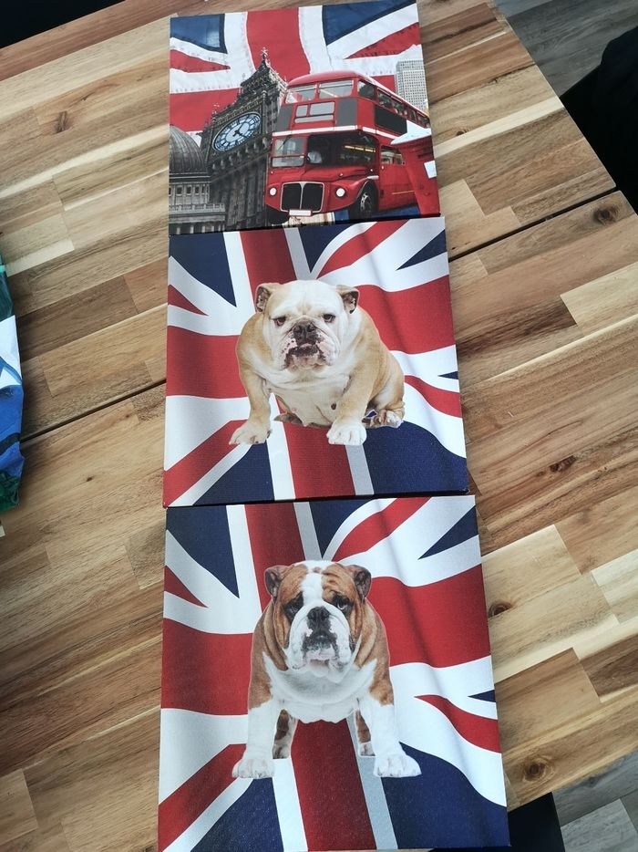 Lot de 3 toiles thème angleterre