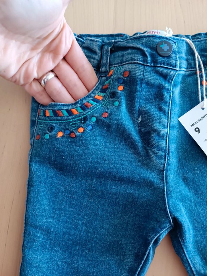 Jean neuf 9 mois taille réglable dpam - photo numéro 4
