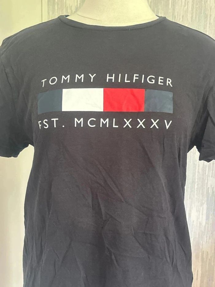 T shirt avec logo imprimer taille 40 marque tommy hilfiger - photo numéro 2