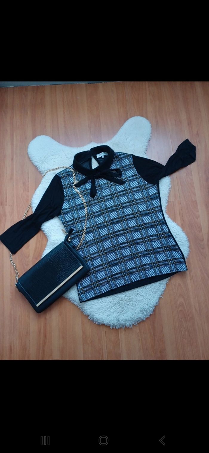 Superbe haut col nœud papillon Morgan - photo numéro 5