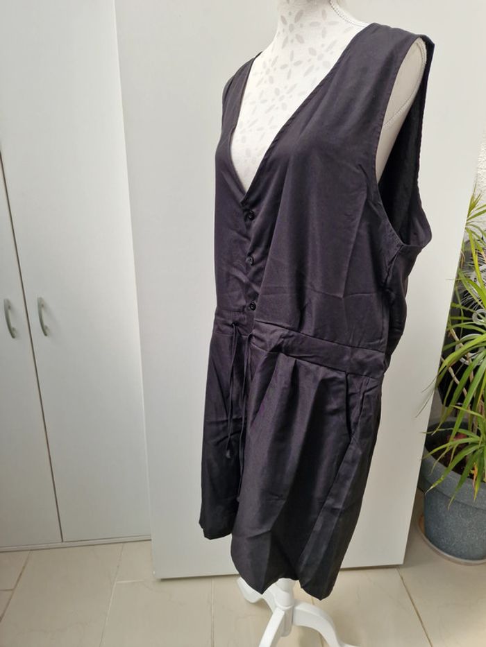 Combinaison Combi Short Noir Décolleté V Homme - photo numéro 10